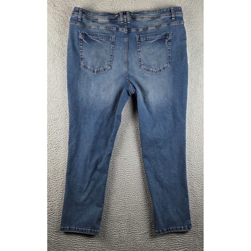 The Perfect Jean NYC Jeans‎ Mens 42x30 (41x30) Blue Slim Thick Tapered Stretch - Picture 9 of 11